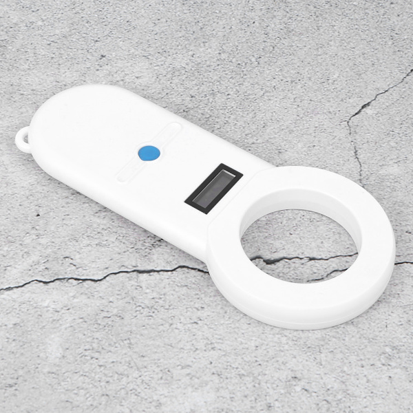 Husdjursmikrochip RFID-läsare Uppladdningsbar 134,2Khz handhållen bärbar djurskanner OLED USB