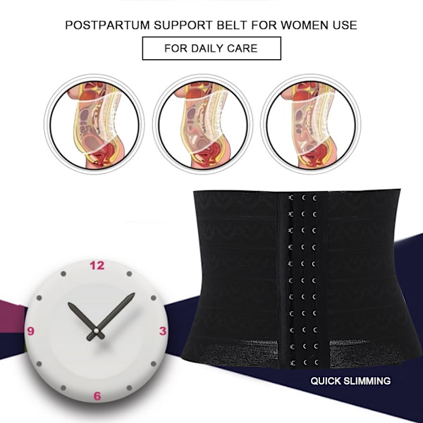 3 Størrelse Postpartum Kvinner Magebelte Elastisk Barselstøtte Postpartum Midjebelte 03#