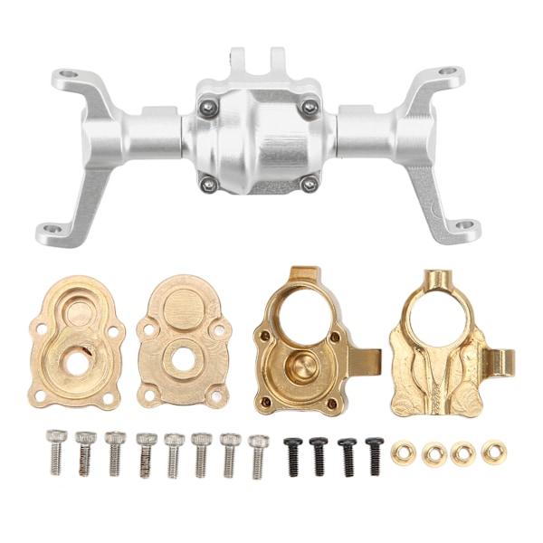 CNC-framställd framaxelhus-styrkopp i metall för FMS för Xiaoqi FCX24 1/24 halv RC-bil silver