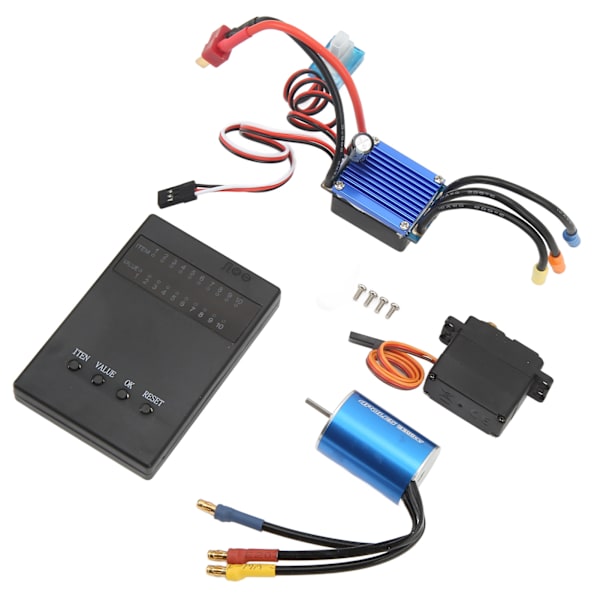 RC-harjaton yhdistelmäsarja 3300KV moottori 25A ESC 2.2KG servo ja ohjelmointikorttisarja Wltoys 1/16 1/18 autoille