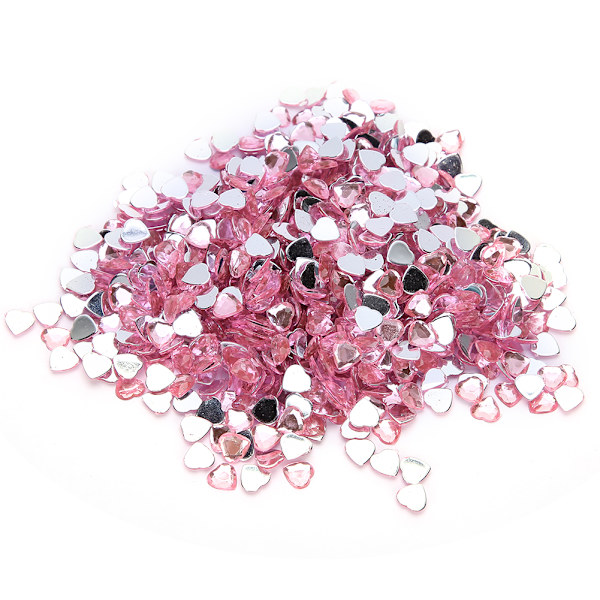 1000 st spetsiga strassar DIY bröllop smycken kläder armband tillbehör 8mm rosa