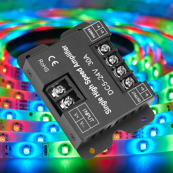 DC5-24V 30A Enkeltfarvet LED Signalforstærker til Lysstrimmel RGB LED Controller