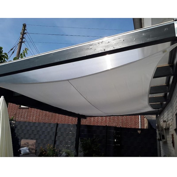 Grå firkantet solskjerm med vannavstøtende polyesterstoff for terrasse, hage, balkong - 250 x 250 cm