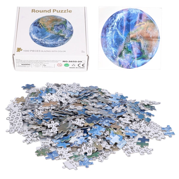 1000pcs Jigsaw Puzzle Earth Pattern Children Adult Interactive Puzzle Educational Toy Birthday Gift