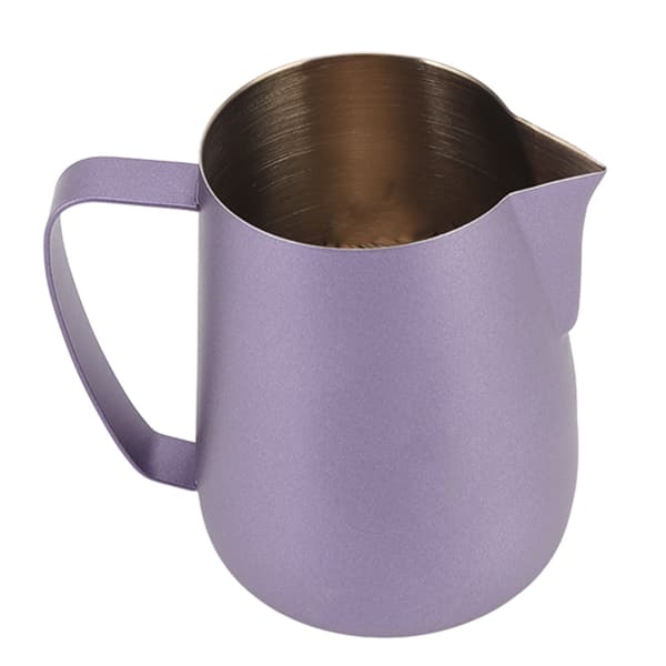 420ml/14oz Kaffeskummerkop i rustfrit stål Multifunktionel kaffemælkeskummerkande Kop Lilla