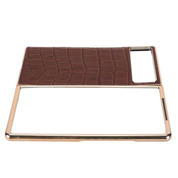 Vikbart phone case för Xiaomi MIX Fold 2 Nanoläder Krokodilmönster Anti-skrapa Case Brun
