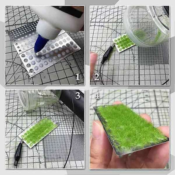 Miniatyr Scene Modell Materia Flocking Statisk Gress Applikator