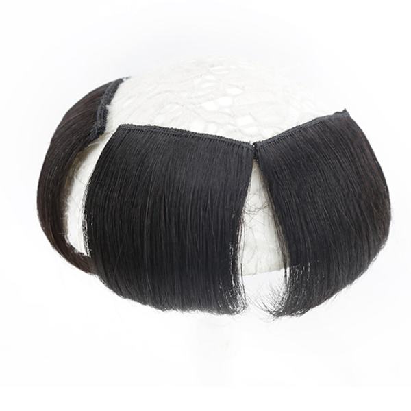 Rett hårstykke 11,8 tommer lengde fortykket fluffy lett vekt elastisk klips kvinne hårstykke for fest bursdag cosplay mørk brun 11,8 tommer