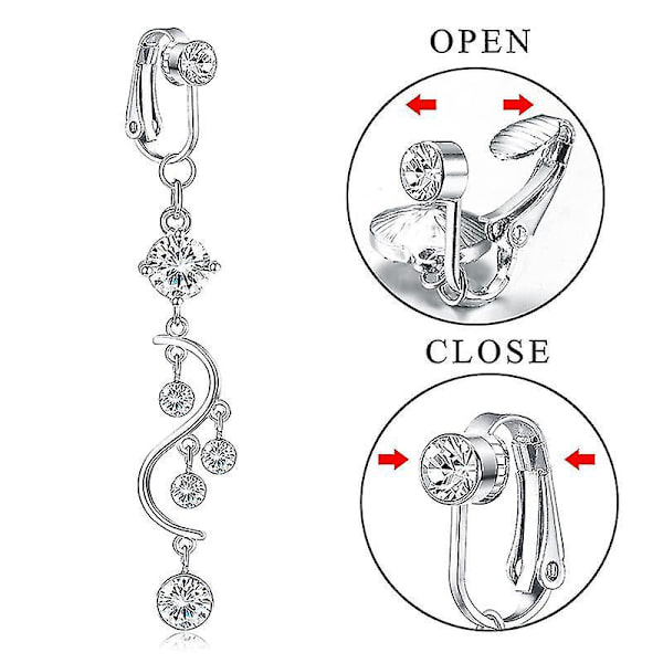 Falsk Clip-On Navel Ring E