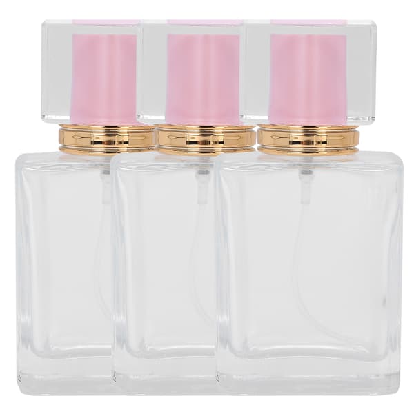 50 ml påfyllningsbar parfymflaska glasspray transparent flytande tom atomizerbehållare rosa