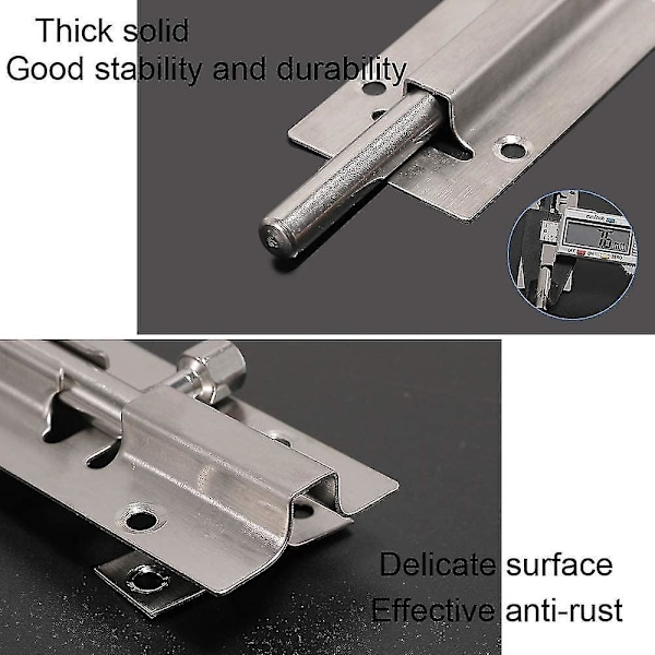 2-pack Dörrlås - För Badrum Sovrum Toalett Skjul Duschdörr - Enkel Installation Skjutlås Med Skruvar (7,6 cm)