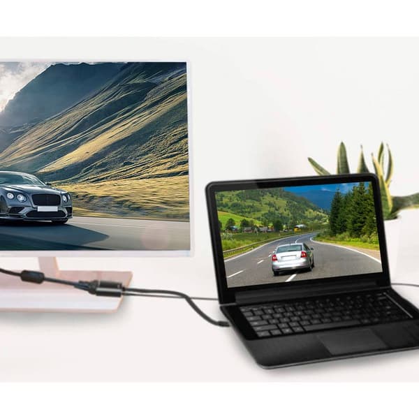 USB-C til HDMI/VGA-adapter med lyd og opladning - Sort 5-i-1