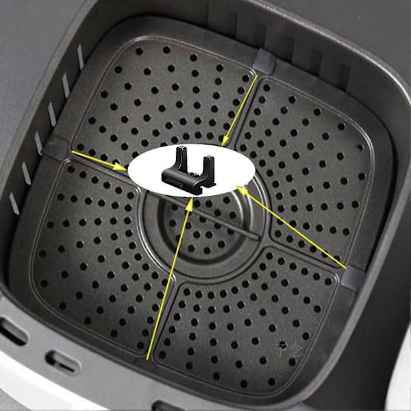 10 stk. Gummiføtter for Airfryer, for Instants Vortex Cosori Air Fryer-brett, profesjonelle reservedeler, sklisikre, avtakbare, Fryer Bumper Instants Air
