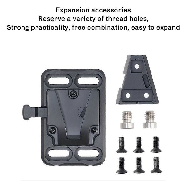 Mini Batteriplade V-Port med 15 mm Rørklemme