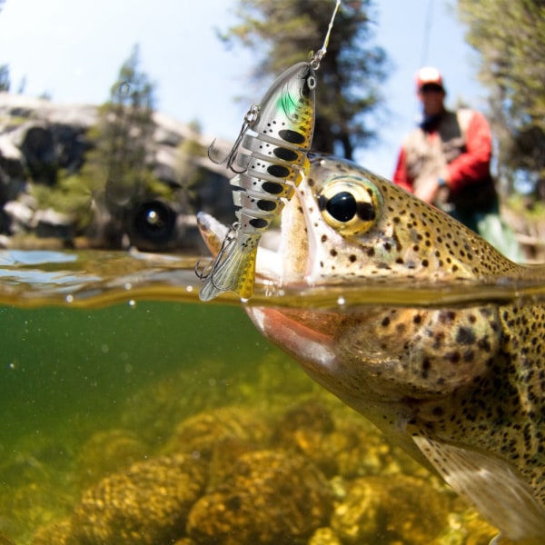 5 stk 10cm Multi Seksjoner Kunstig Fiske Lures Bait Sjøfiske Utstyr Synkende Wobblere med Krok