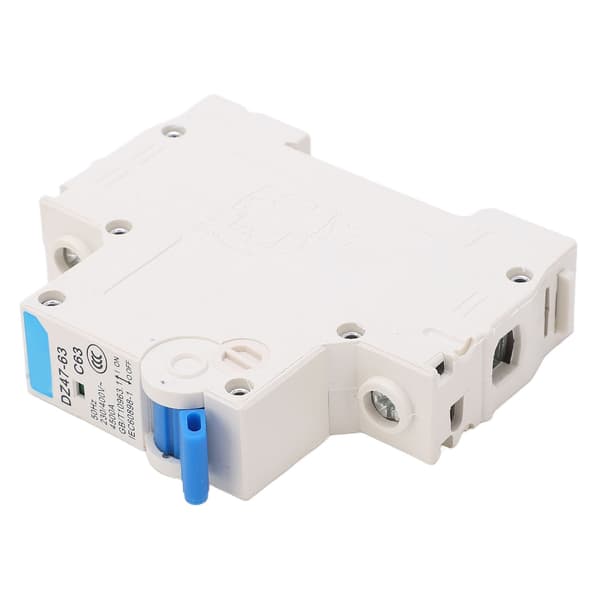 Miniature afbryder 1P strømisolator DIN-skinne 4500A brydeevne AC 230V 400V 63A