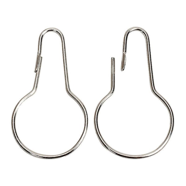 Rustfrie Metall Dusjgardinringer - 100 stk