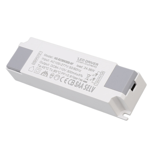 LED-driver, belastningsstrømstik, transformator til LED-lys 24-36W 300mA indgang AC100-277V udgang DC64-110V