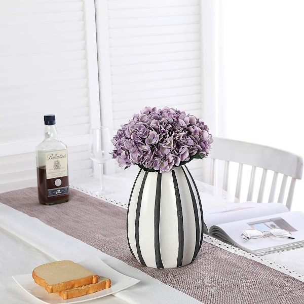 Realistiske kunstige hortensia blomster, 5 stk., lange stilk silke hortensia buketter til bryllup, hjem, hotel, fest dekoration
