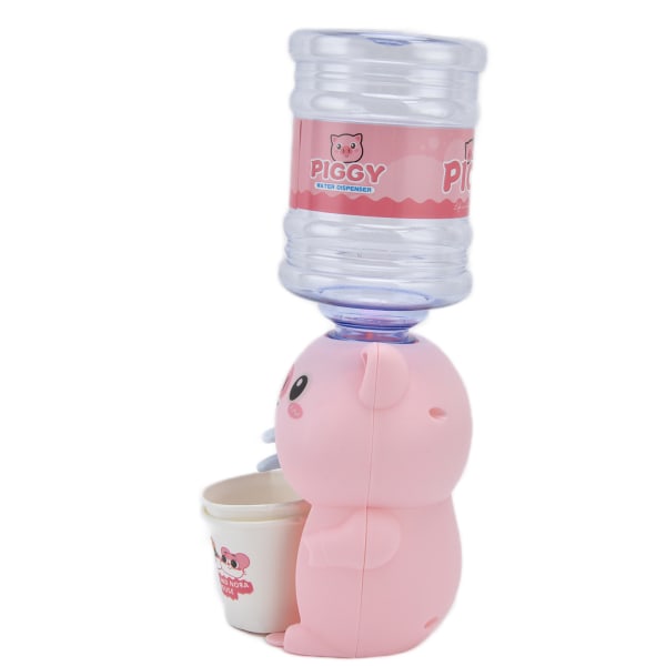 Minisimulaatiovesiannostelija Söpön muotoinen juoma-juoma-annostelija lelu lapsille nukkekotitarvikkeet Vaaleanpunainen possu
