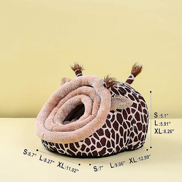 Bunny Seng Marsvin Skjulested Hytter Tilbehør Habitat, Xl, Giraffe