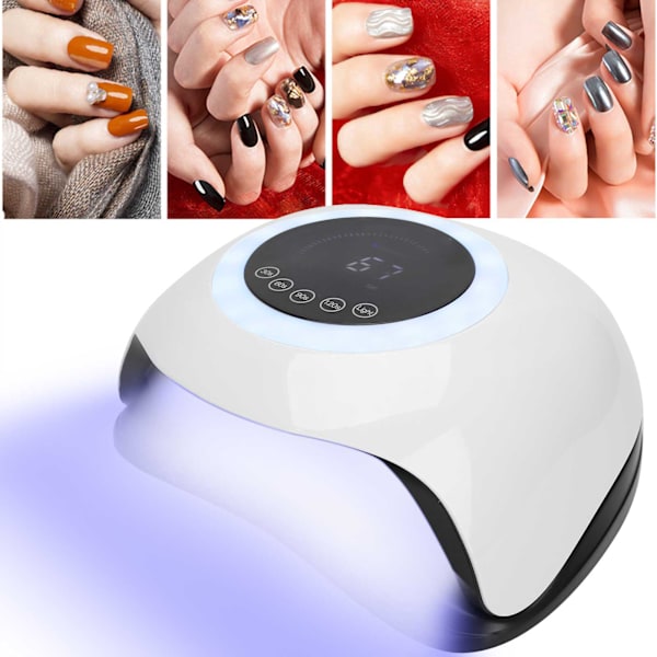 168W Profesjonell LED UV Neglelampe Gel Polish Negleherdende Maskin (100-240V) EU-plugg