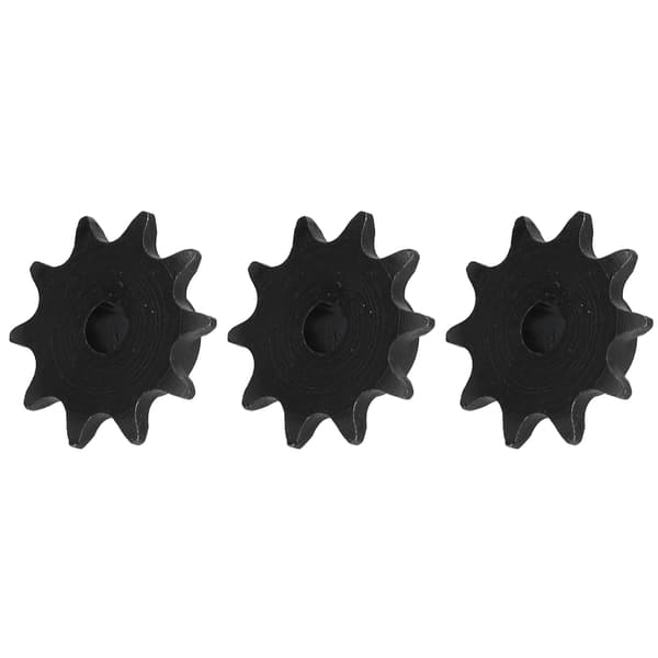 3 stk. stålkjedehjul, 8 mm stigning, 6 mm D-hull, 10 tenner, sett 5307-1006-0010