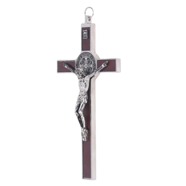 Jesus Kristus krucifiks katolsk Jesus kors vægdekoration metal kors vedhæng til stue soveværelse døråbning L