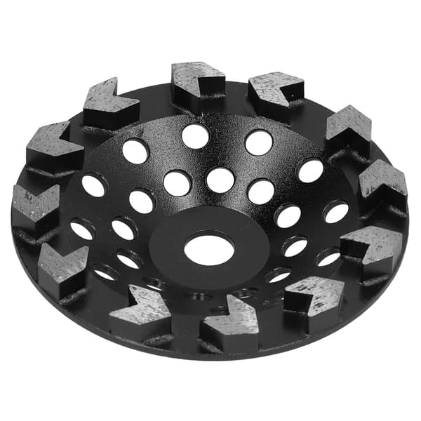 Diamantslibeskive Kop 10 Tænder Sort 180mm til Slibning af Beton Sten Cement