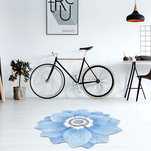 Baderomsmatter Søt Tusenfryd Bademat Blomsterteppe Sklisikker Gulvmatte Seng Side Teppe Sklisikre Baderomsmatter, 60*60cm