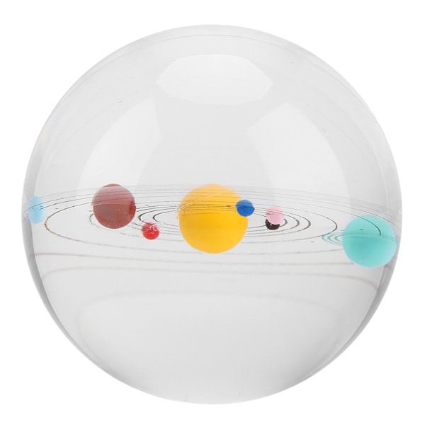 8 cm klar kristallkula transparent galaxier sfär förmögenhetskula hemmakontorsdekor (solsystem)
