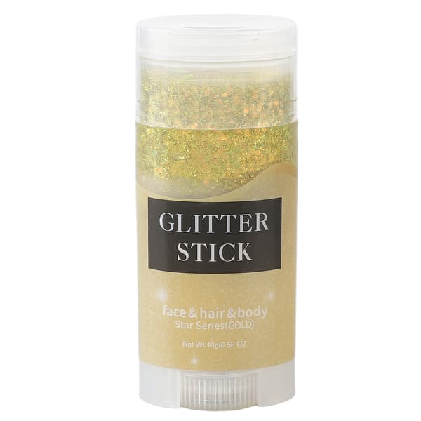 Gull kroppsglitterstift Chunky dekorasjon Perleaktig gullpaljetter Glitterstift for festivalfest