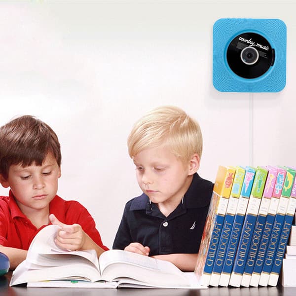 CD-afspiller hængende Bluetooth husholdnings-trækafbryder design engelsk bærbar CD-afspiller til hjemmeskole blå