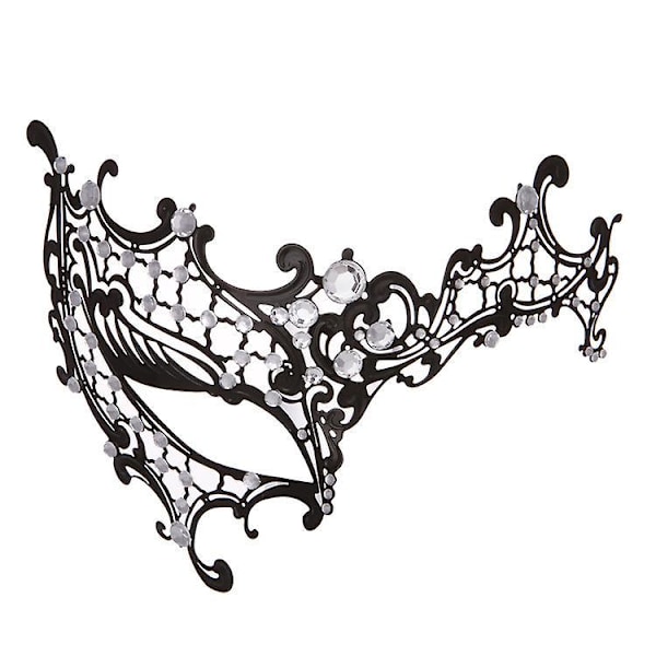 Shiny Rhinestone Masquerade Mask for Women - Elegant Venetian Party Prom Ball Accessory