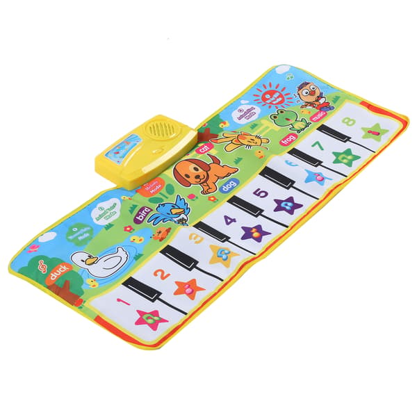 Sammenleggbart pianoteppe for barn, babymusikkteppe, lekematte, pedagogiske leker, musikkteppe