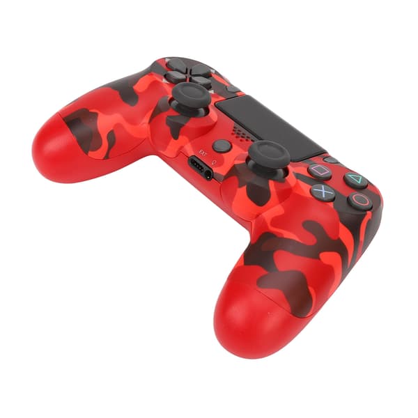 Spelkontroll Dubbel Vibration Känslig Trådlös Kontroll Gamepad för PS4 Slim Pro för PS5 Kamouflage Röd