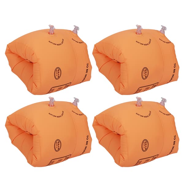 Simringar för barn Uppblåsbar Flytcirkel Barn Siminlärning Säkerhet Pool Armband Orange