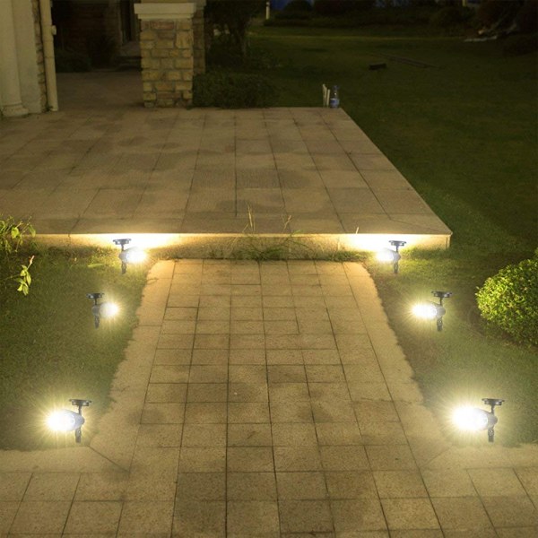 LED Lawn Solar Spotlight Utomhus power med automatisk avstängningssensor Vattentät trädgårdsljus