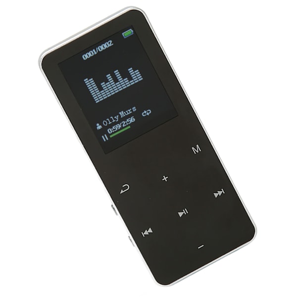 MP3-soitin 8G Bluetooth 4.2 1,8 tuuman näytön kohinanvaimennus häviötön kannettava MP4-soitin käännössanakirjalla hopea