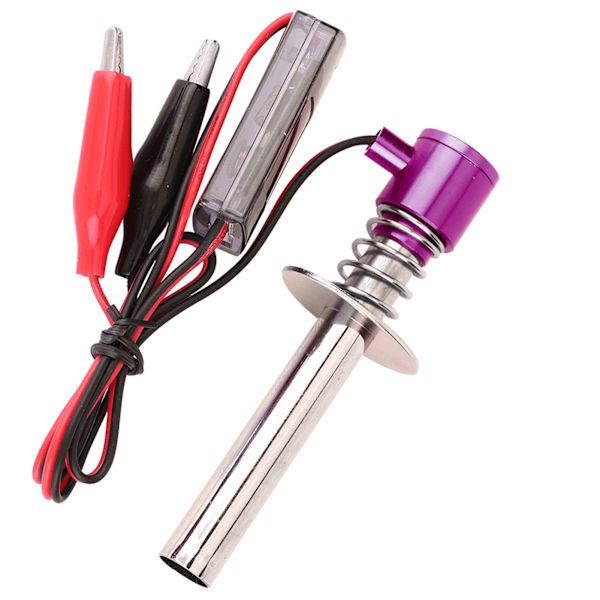 6V -24V elektroniskt glödstift Starttändare Passar för Nitro RC bilmotor (lila)