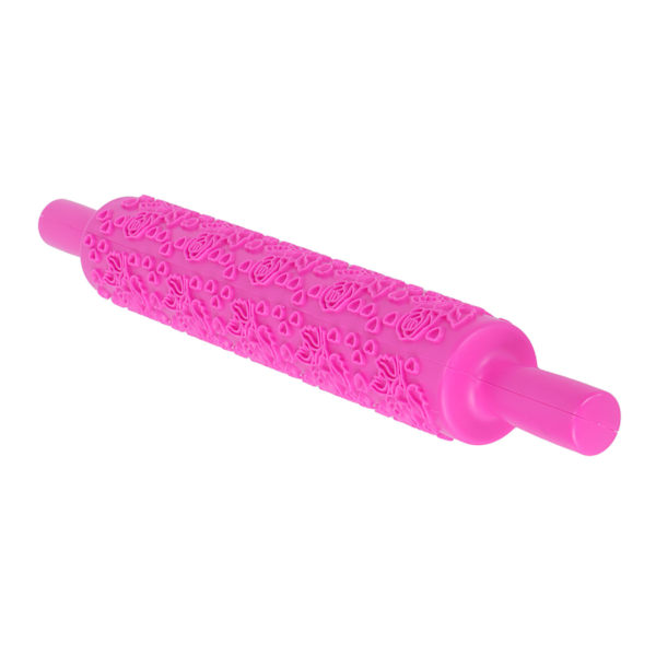 Fondant kavel av plast, präglad kavel för kakor, kex, bakverk, tårtdekoration, ros