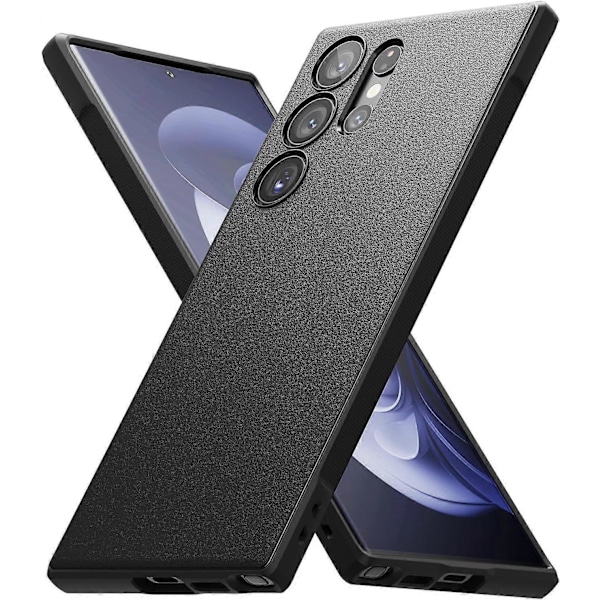 Etui Kompatibelt med Samsung Galaxy S23 Ultra 5G Etui (2023), Robust Stødsikkert Skridsikkert TPU Slankt Tyndt Telefoncover til S23 Ultra - Sort