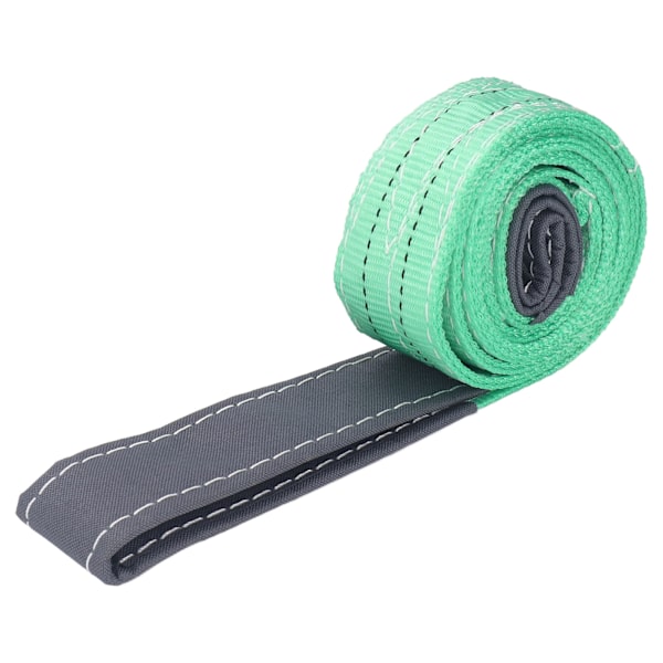 2T Flad Løftetov med Dobbelt Øje Spænde Polyester Webbing Løfteslynge til Industriel Kran 2 Meter