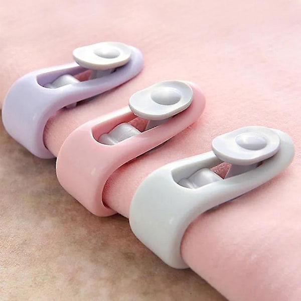 Sängklämmor, 18 st Täcke Fästen, Halksäkra Plasttäckehållare (Rosa, Grön, Lila)