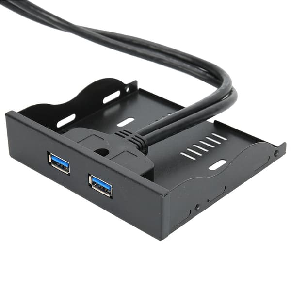 USB3.0 Diskett Frontpanel 3.5' Diskettbrønn 19 Pin til 2 Grensesnitt USB3.0 HUB