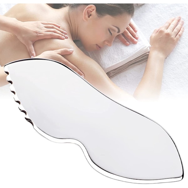 Gua Sha-verktøy i rustfritt stål - Myofascial massasje for smertelindring, fysioterapi - Ansikt, nakke, armer