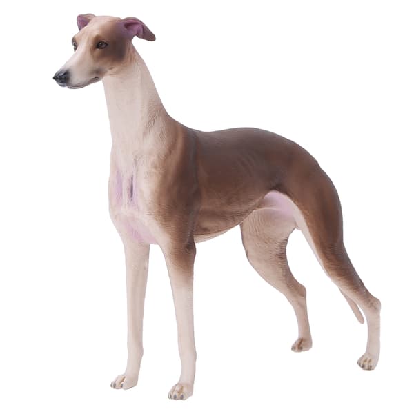 Simulerings Brun Greyhound Model Ornamenter Skrivebordsdekoration Børnelegetøjsgave