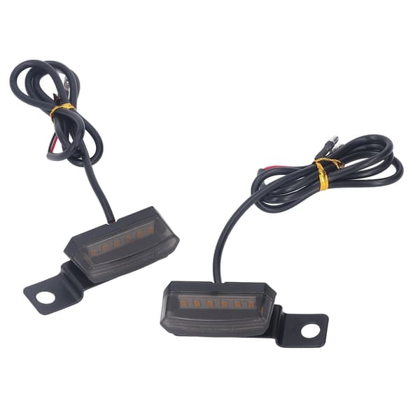1 par flydende blinklys 6 LED DC 12V universel modifikation til M8 motorcykel scooter