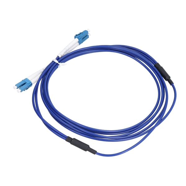 Optisk fiber patchkabel pansret jumper single mode 2-kernet optisk kabel LC/UPC‑LC/UPC Blå 5 meter
