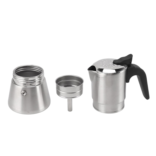 304 Rostfritt Stål Moka Kanna Handbryggd Kaffe Kanna Högtrycks Kall Extraktion Enkel Ventil Kaffe Utrustning för Hem Cafe